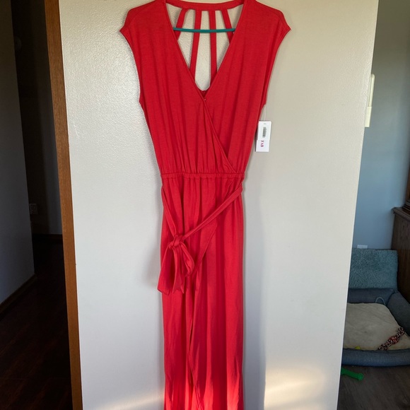 Tangerine wrap maxi dress - Picture 1 of 2
